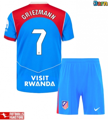 Atletico Madrid Antoine Griezmann #7 Tredje Tröja Barn 2025-26 Kortärmad (+ Korta byxor)